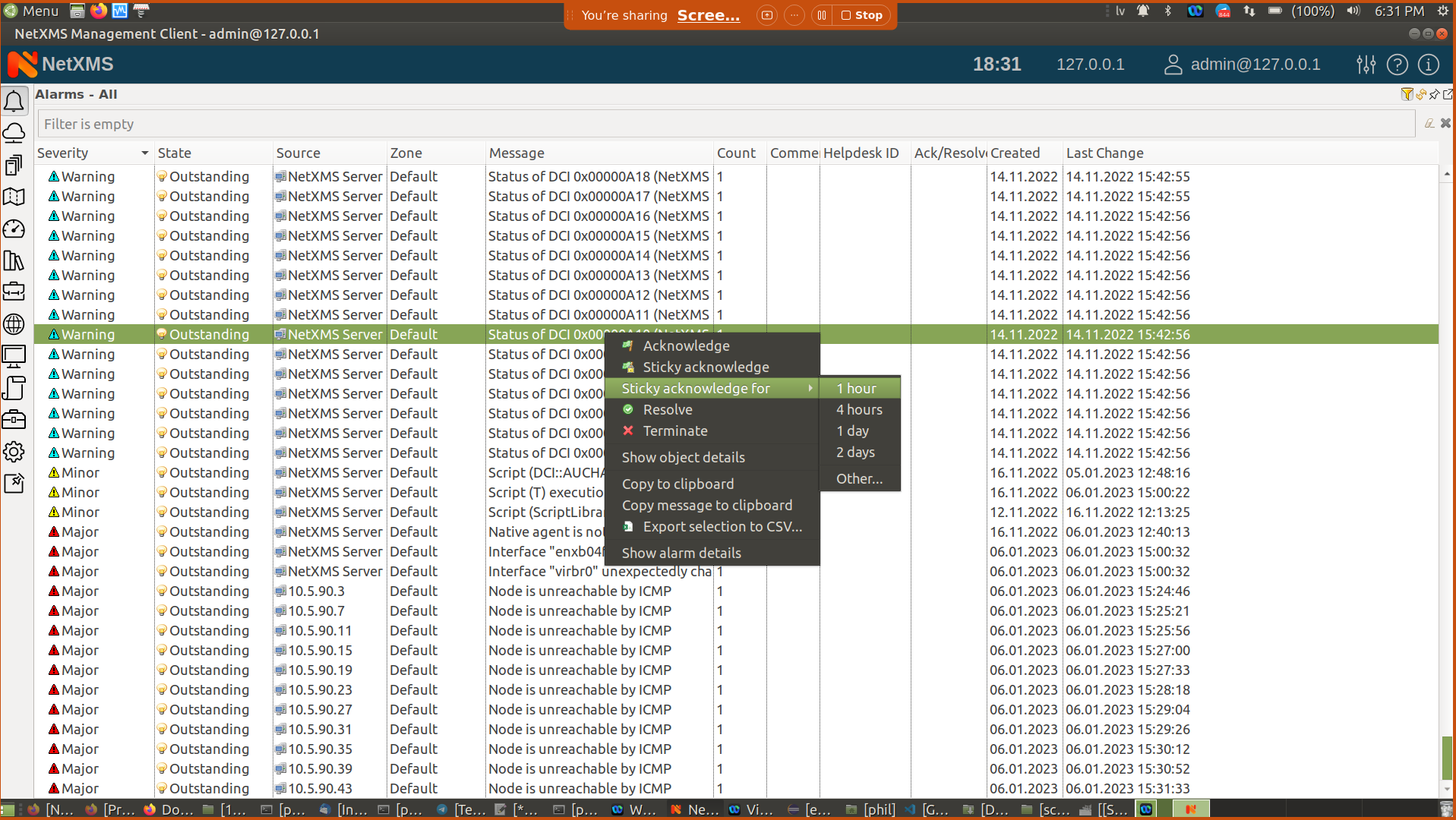 Incident management features withing NetXMS